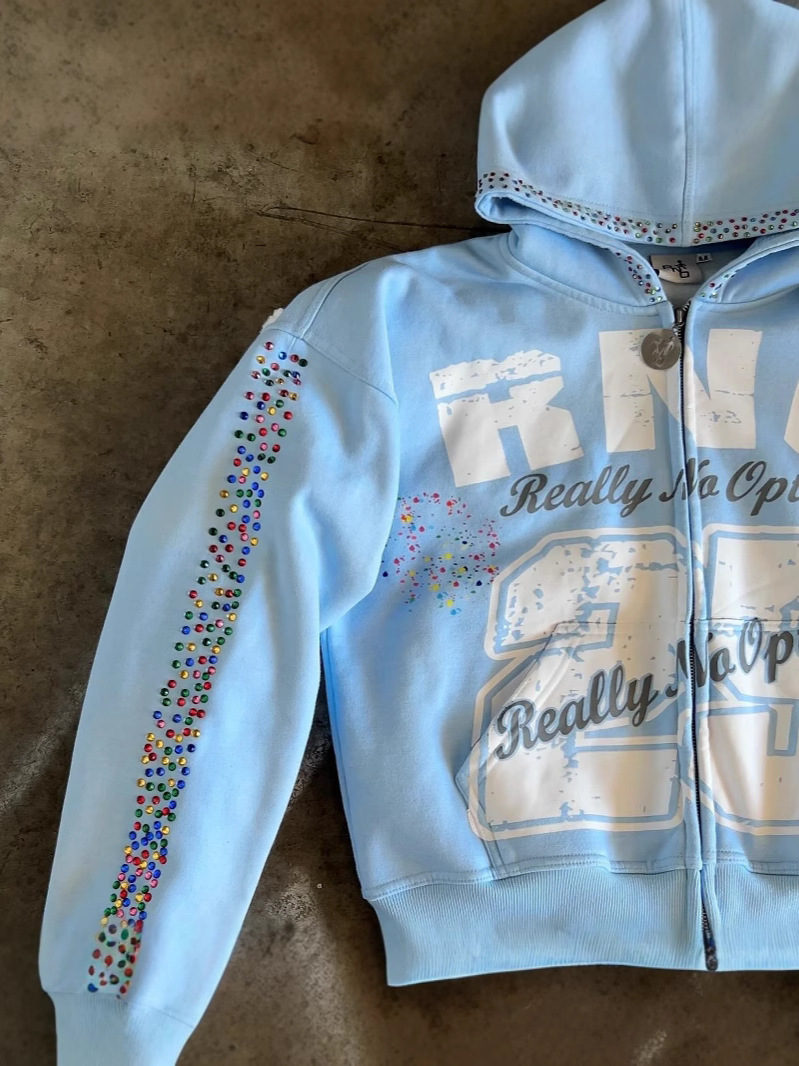 Graphic Hoodie Streetwear - Autumn vintage new style hot brick