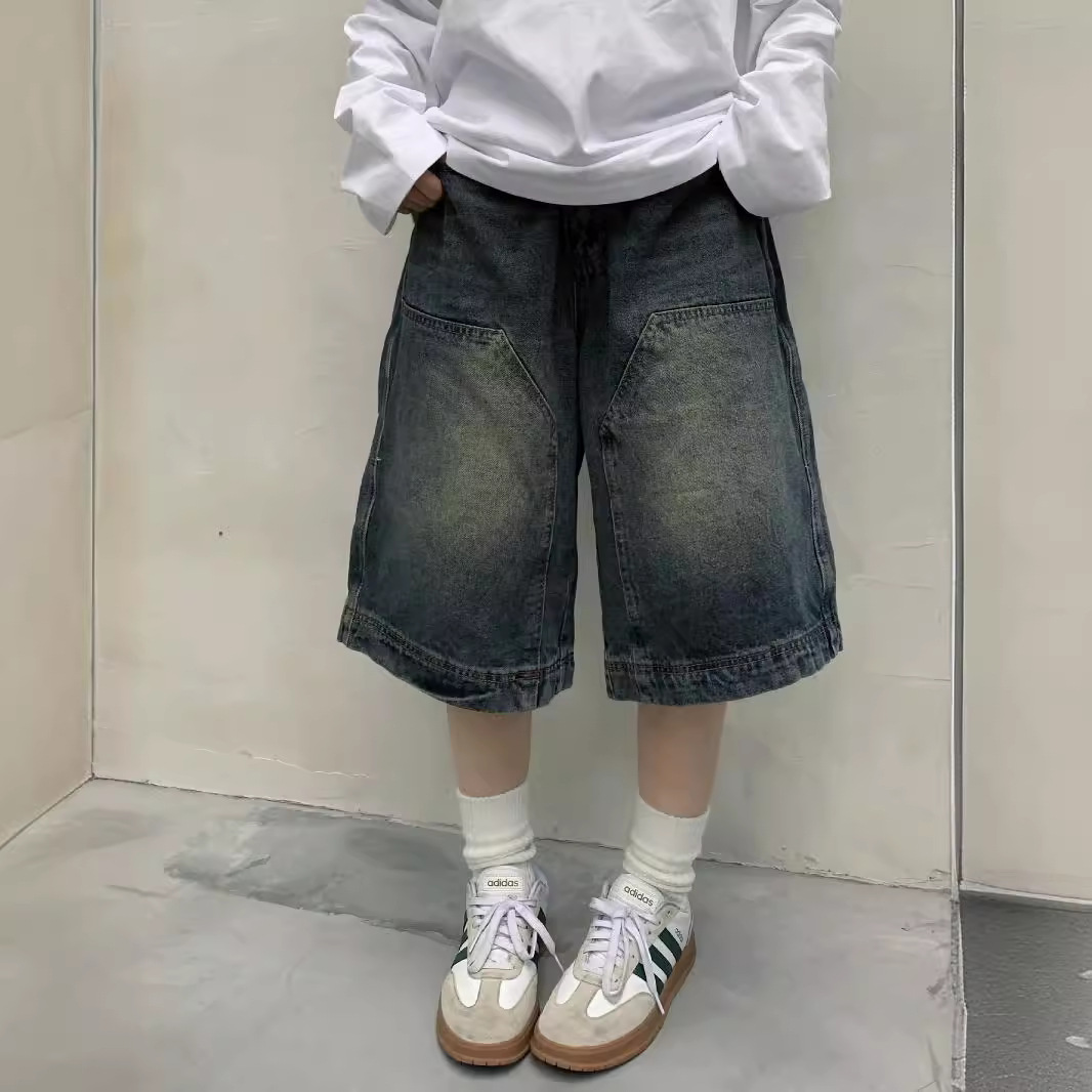 Street Fashion Art - Women Y2K Vintage Baggy Jean Shorts