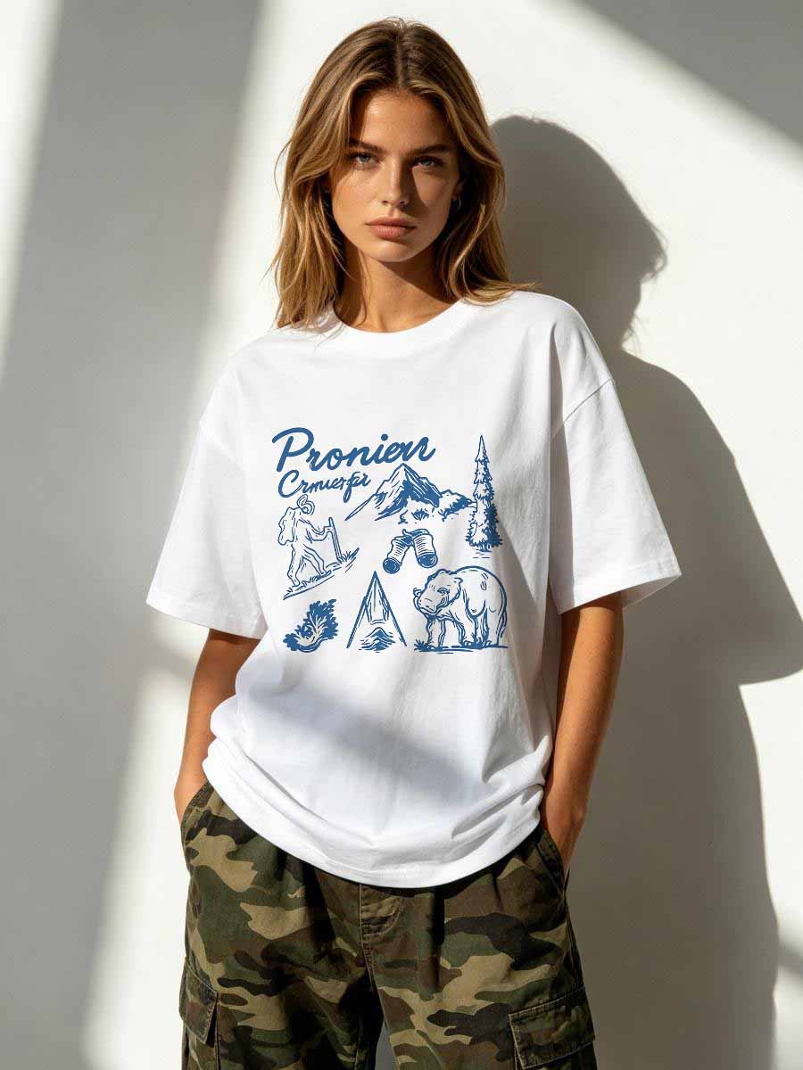 Street Fashion Usa - T-Shirts Land Free Women Cotton Short