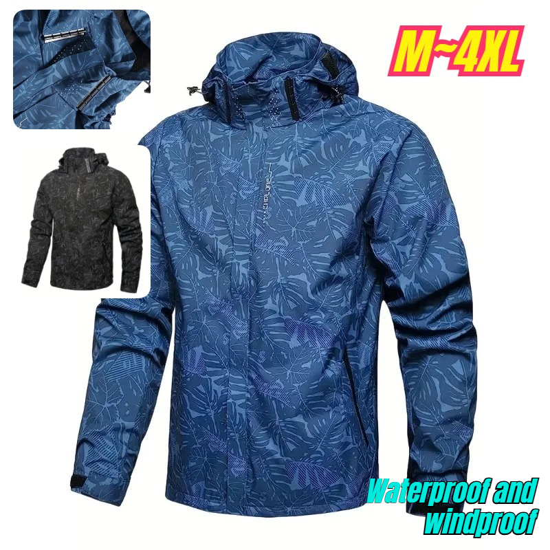 Windbreak Shell Jacket - Men's Casual Lightweight Waterproof Windbreaker Jacket