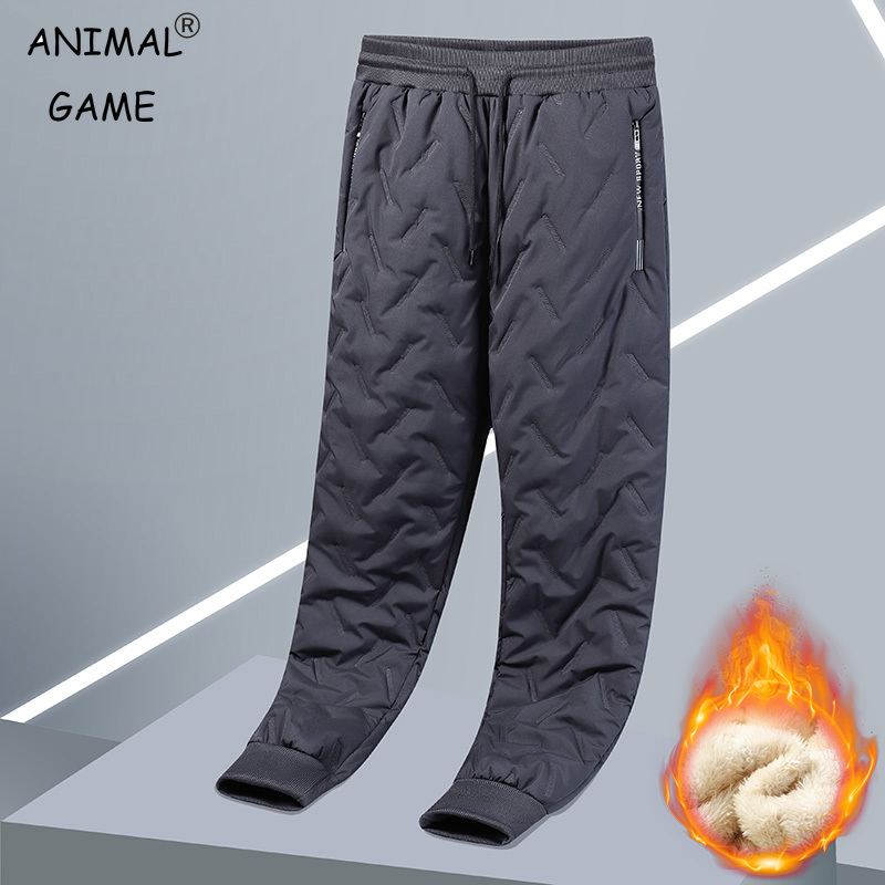 Street Fashion Game - New Men Plush Thick Fleece Sweatpant