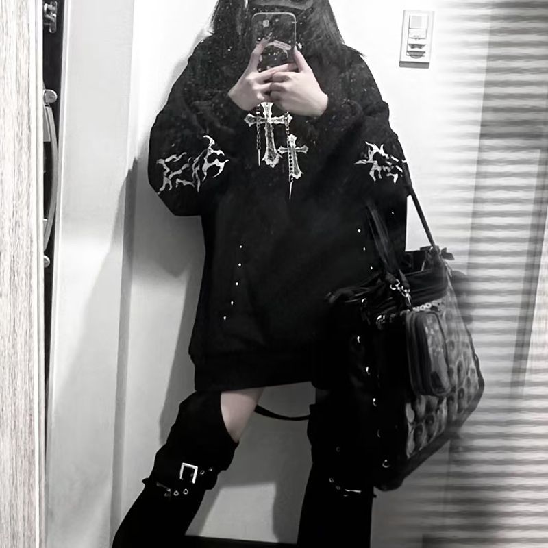new Subculture Gothic Stylish  - đánh giá và giá Graphic Hoodie Streetwear