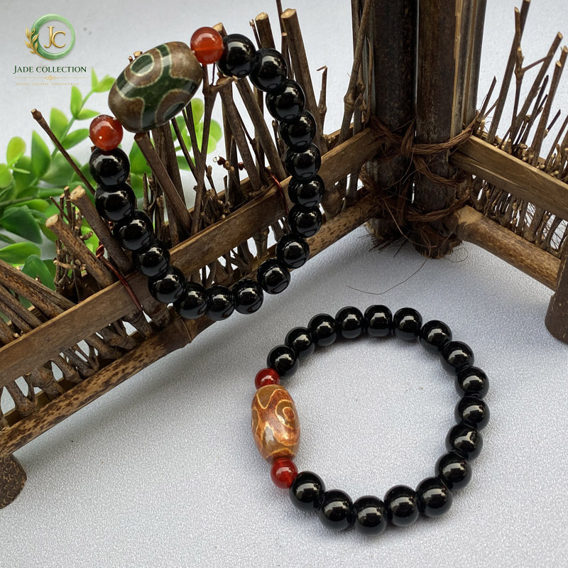 Three-Eyed Dzi Bead Agate Brac - đánh giá và giá Street Fashion Vendors