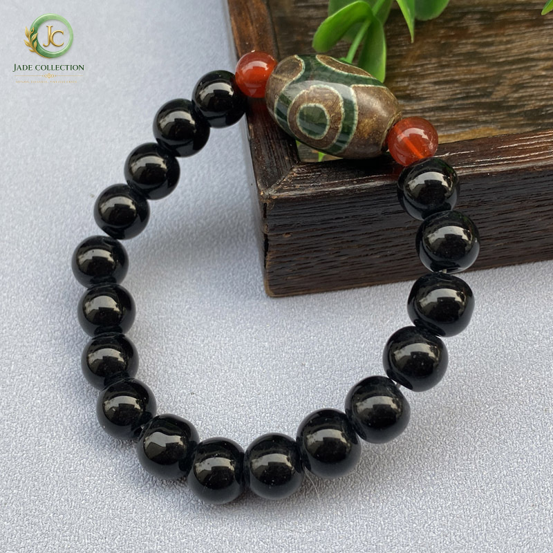 Three-Eyed Dzi Bead Agate Brac - đánh giá và giá Street Fashion Vendors