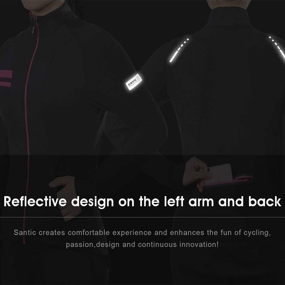 Santic Womens Fleece Bike Coat - đánh giá và giá Windbreak Shell Jacket