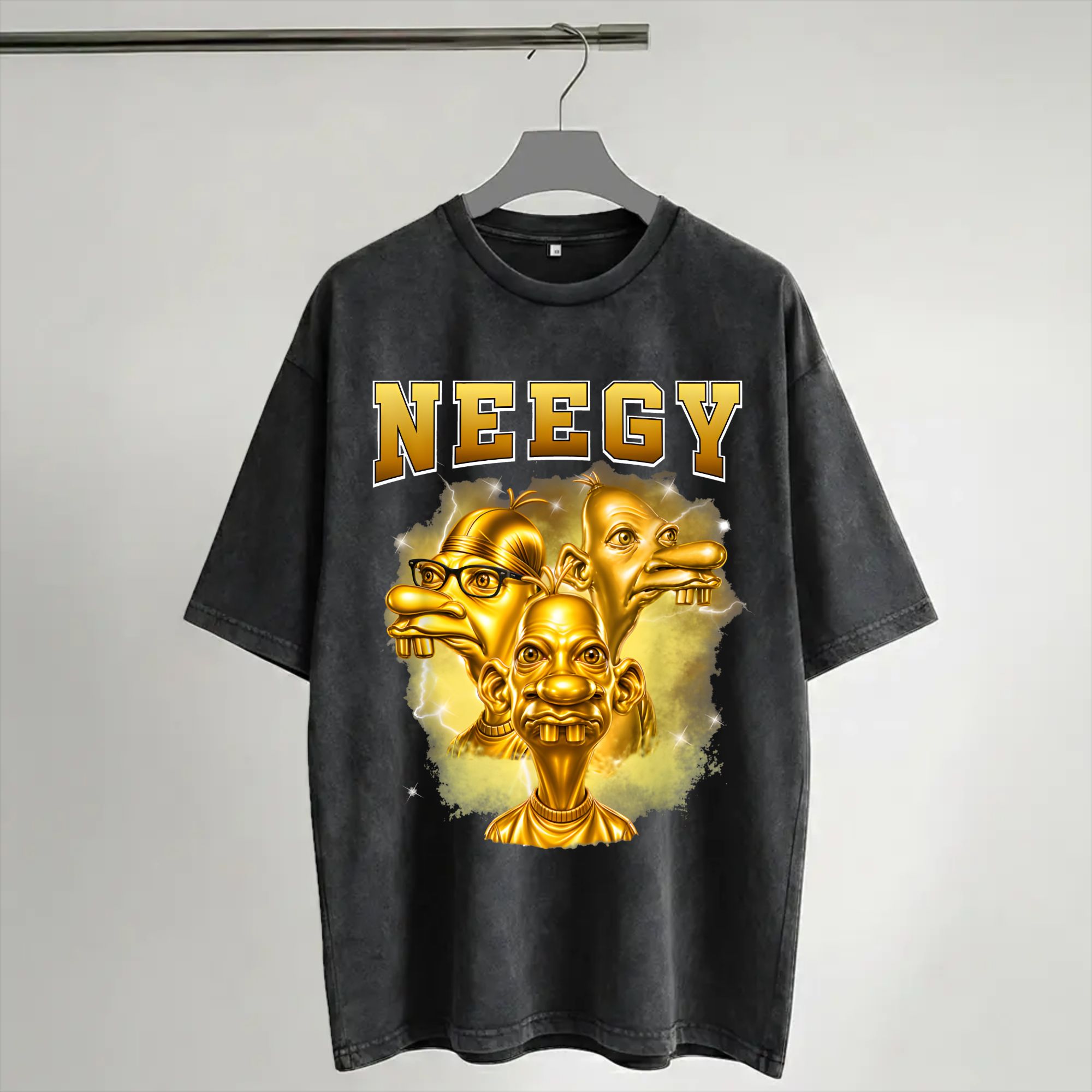 Harajuku Washed Shirt Golden N - đánh giá và giá Street Fashion Gen Z