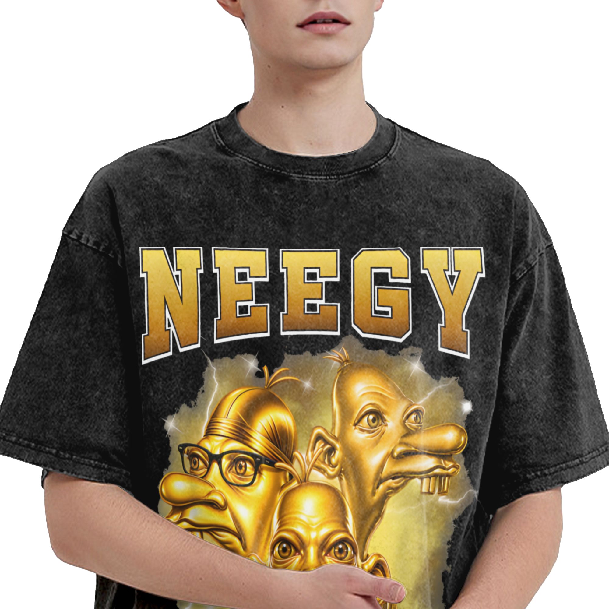 Harajuku Washed Shirt Golden N - đánh giá và giá Street Fashion Gen Z