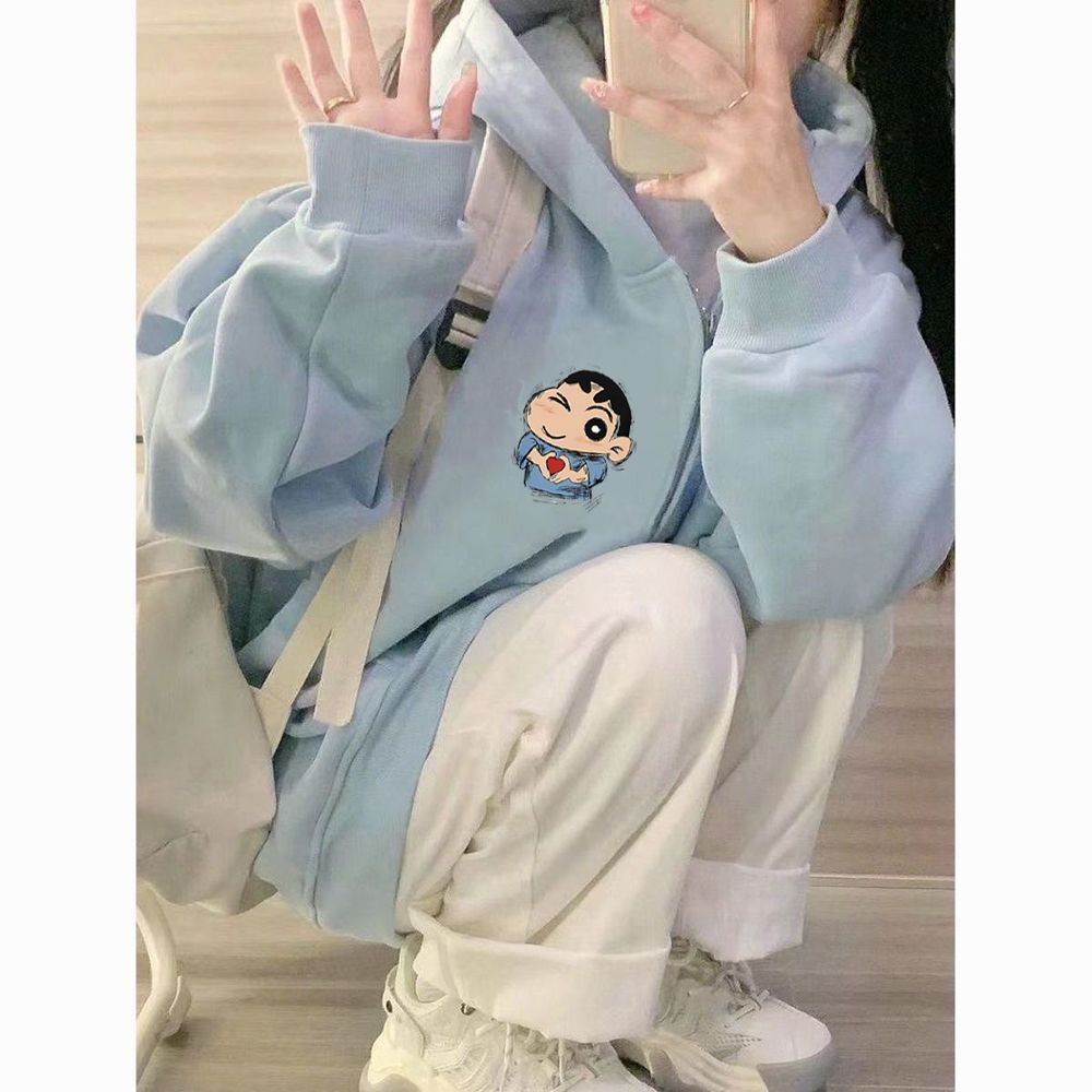 Hoodie Crayon Shin-Chan Print  - đánh giá và giá Graphic Hoodie Streetwear