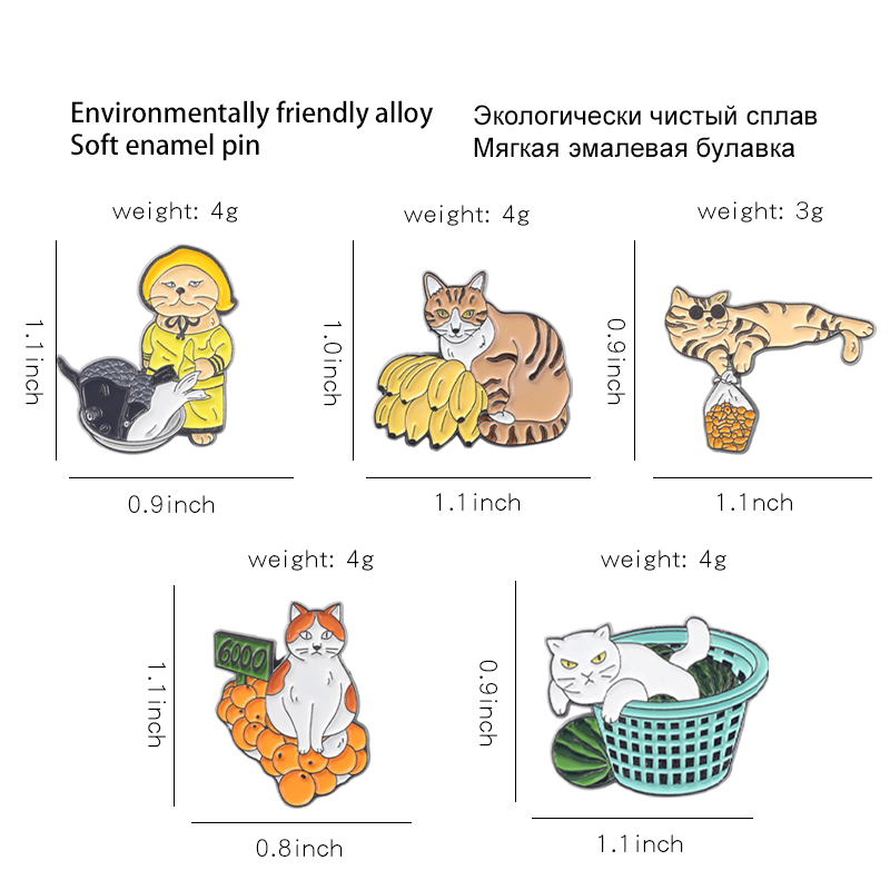 Funny Street Stall Cats Enamel - đánh giá và giá Street Fashion Vendors