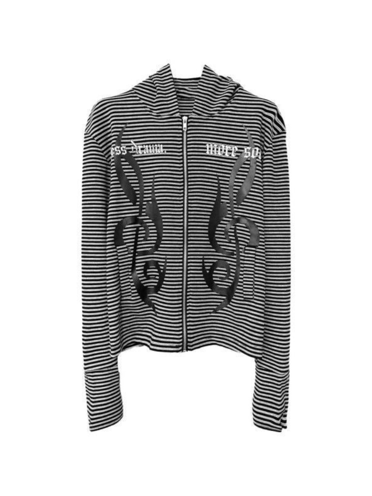 Men Women Gothic Style Striped - đánh giá và giá Graphic Hoodie Streetwear