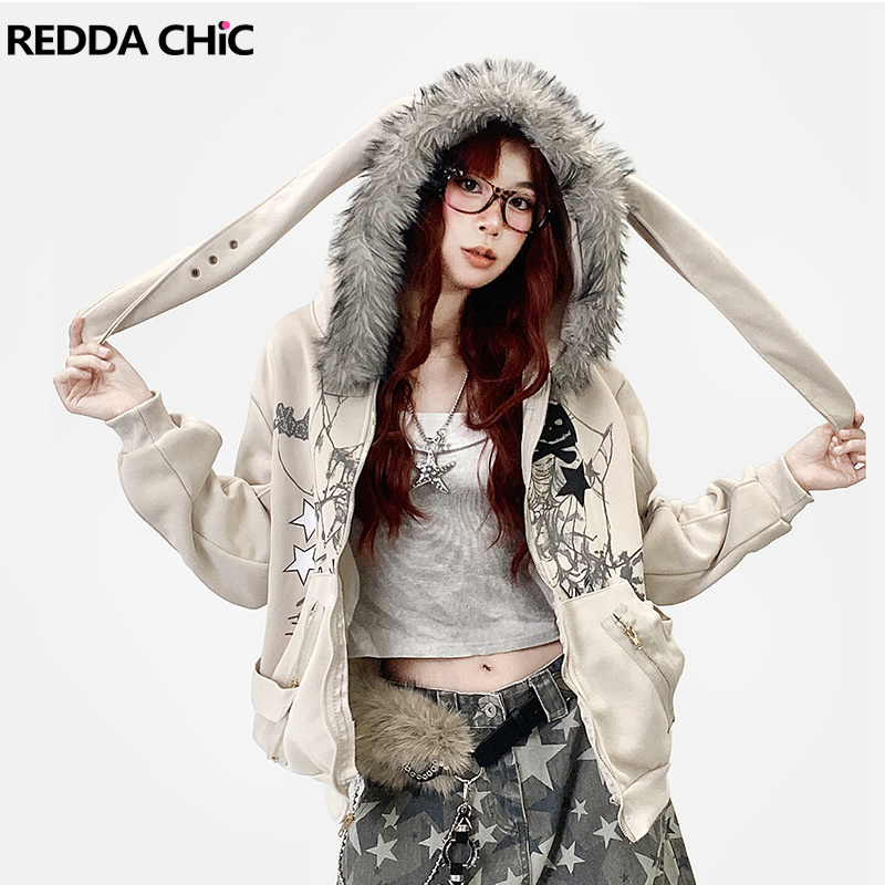 REDDACHiC Aesthetic Zip Up Gra - đánh giá và giá Graphic Hoodie Streetwear