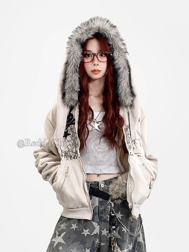 REDDACHiC Aesthetic Zip Up Gra - đánh giá và giá Graphic Hoodie Streetwear