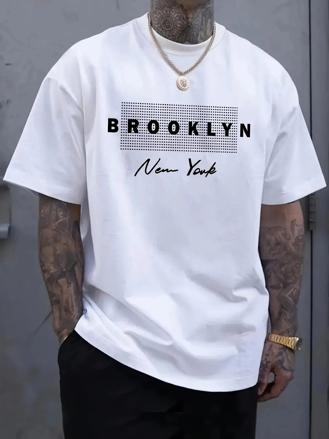 Men's New York Letter Printed  - đánh giá và giá Street Fashion New York