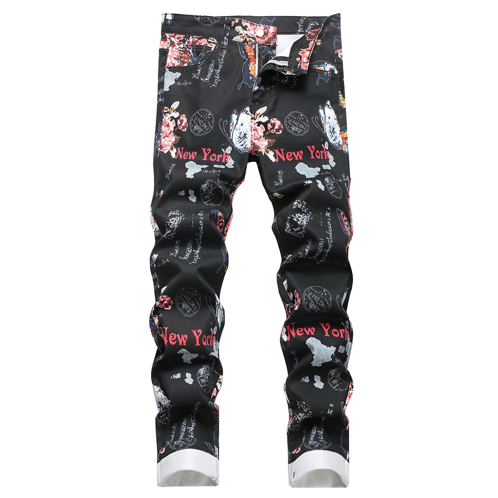 Men Digital Print Jeans Fashio - đánh giá và giá Street Fashion New York