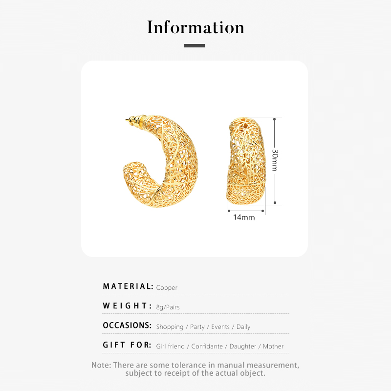 IVOG C Shape Hollowed Out Earr - đánh giá và giá Street Fashion Websites