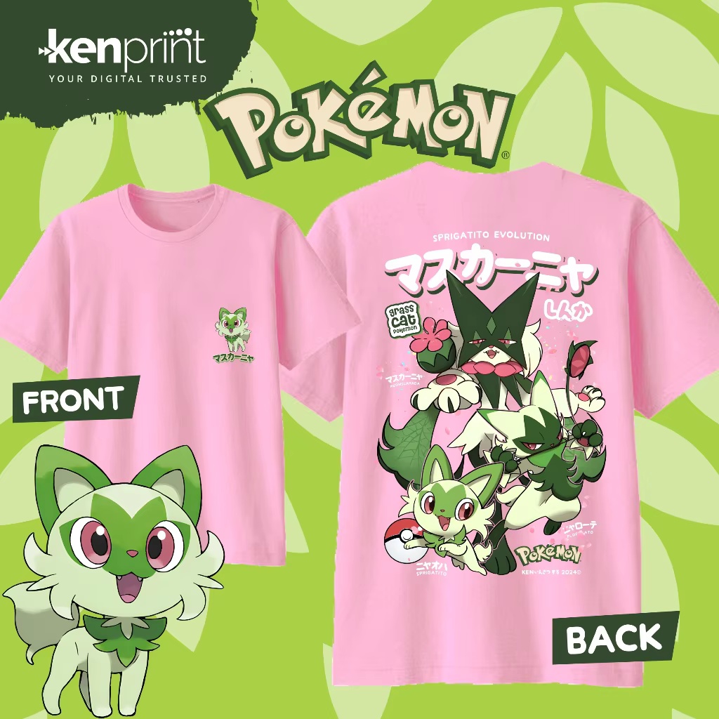 Anime Pokémon Sprigatito Evolu - đánh giá và giá Street Fashion Evolution