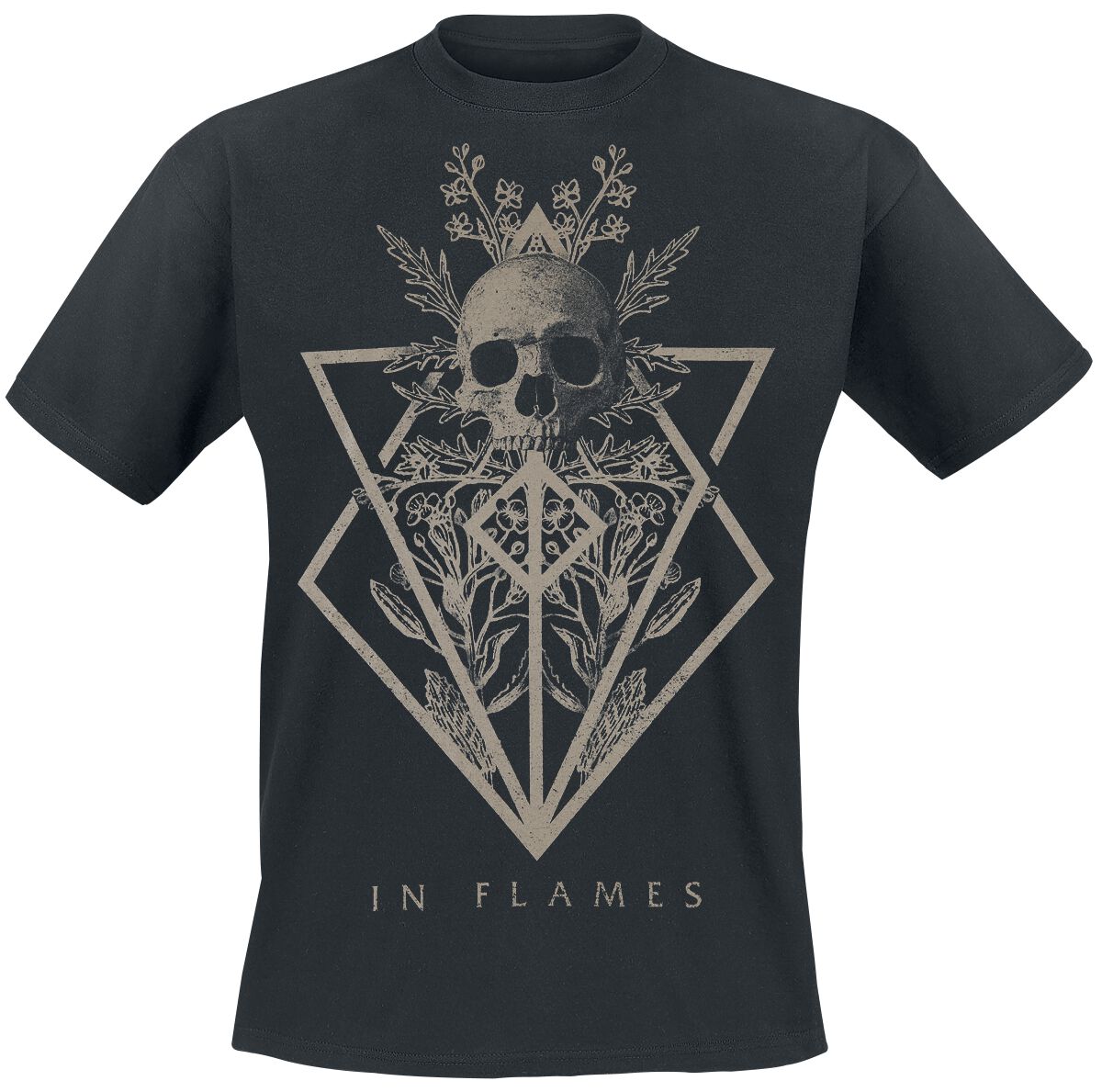 Skull Logo in Flames T-Shirt M - đánh giá và giá Street Fashion Logo