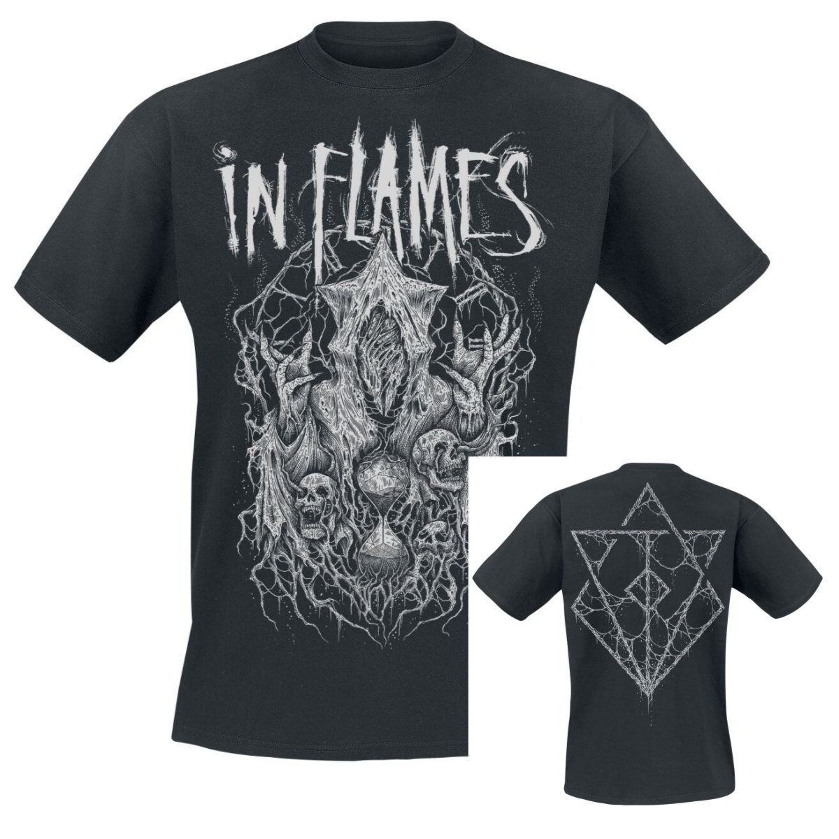 Skull Logo in Flames T-Shirt M - đánh giá và giá Street Fashion Logo